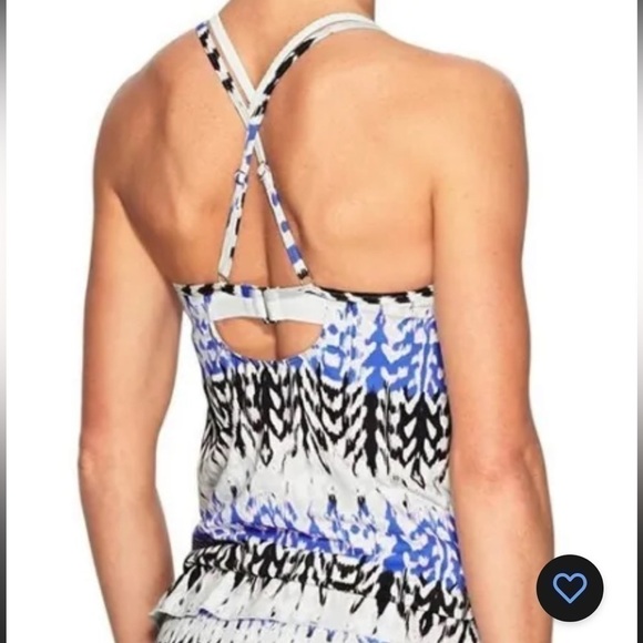 Athleta Swim suit Matching Set Blue Kamala Tankini Top Swim Shorts Size XS - Picture 4 of 16